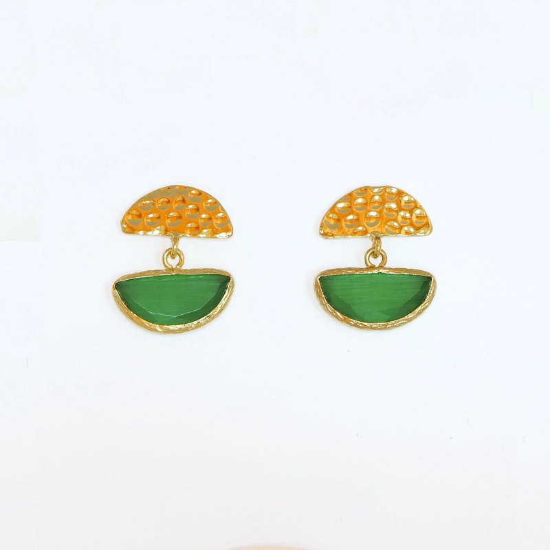 AROS YESIL AY - BAÑO DE ORO 22K - 2