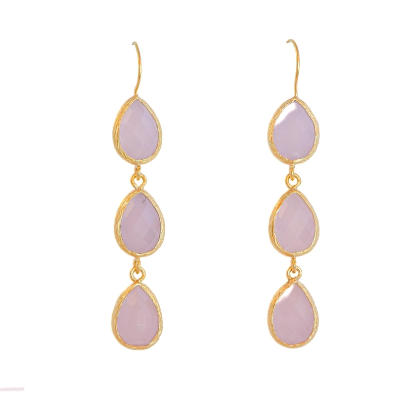 AROS GHITA ROSA - BAÑO DE ORO 22K - 2