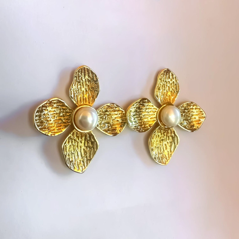 AROS ZINEB PERLA - BAÑO DE ORO 22K - 1