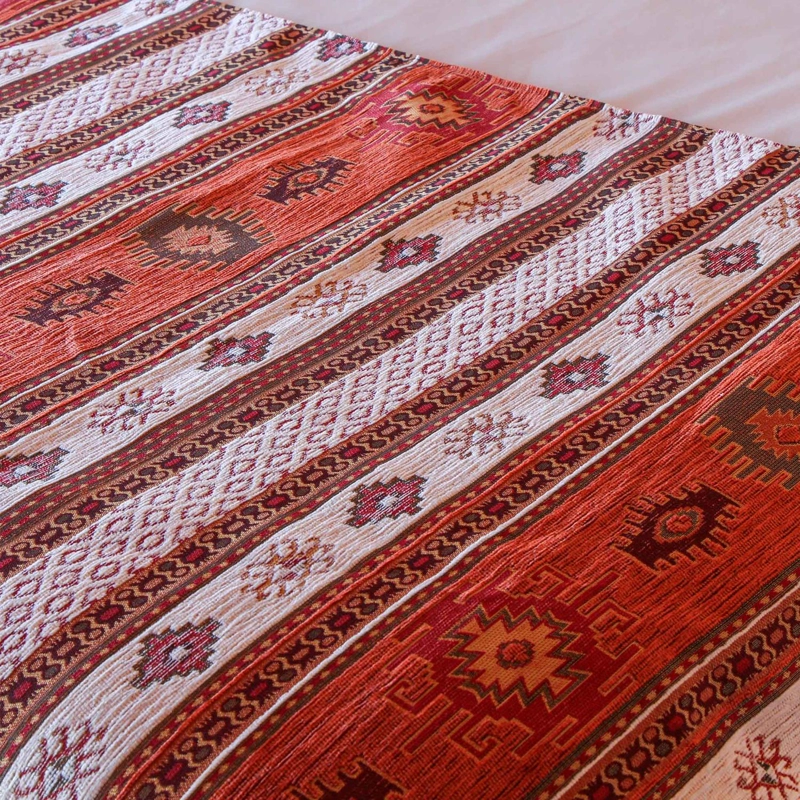 PIECERA KING/SUPER KING KILIM TERRACOTA Y BLANCO - 4