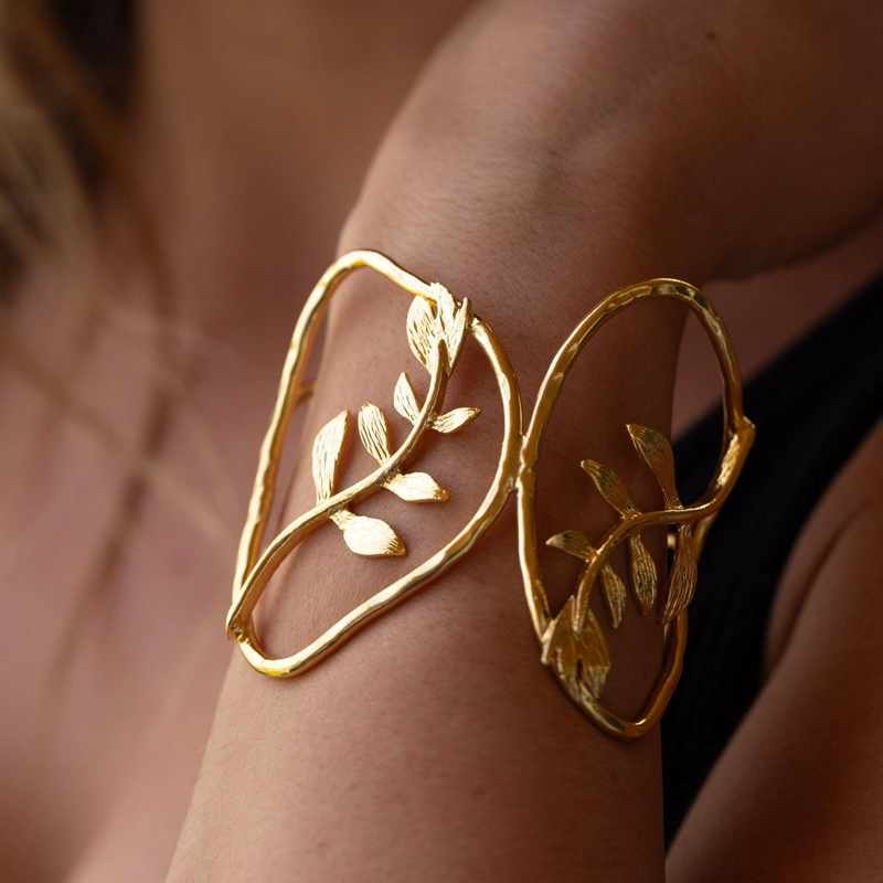 BRAZALETE AJUSTABLE ZEYTIN - BAÑO DE ORO 22K - 2