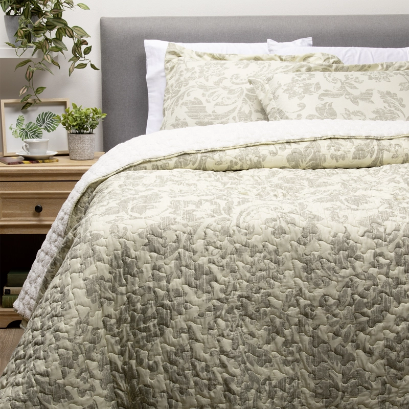CUBRECAMA SHERPA ESTAMPADO 2 PLAZAS AMARILLO - 1