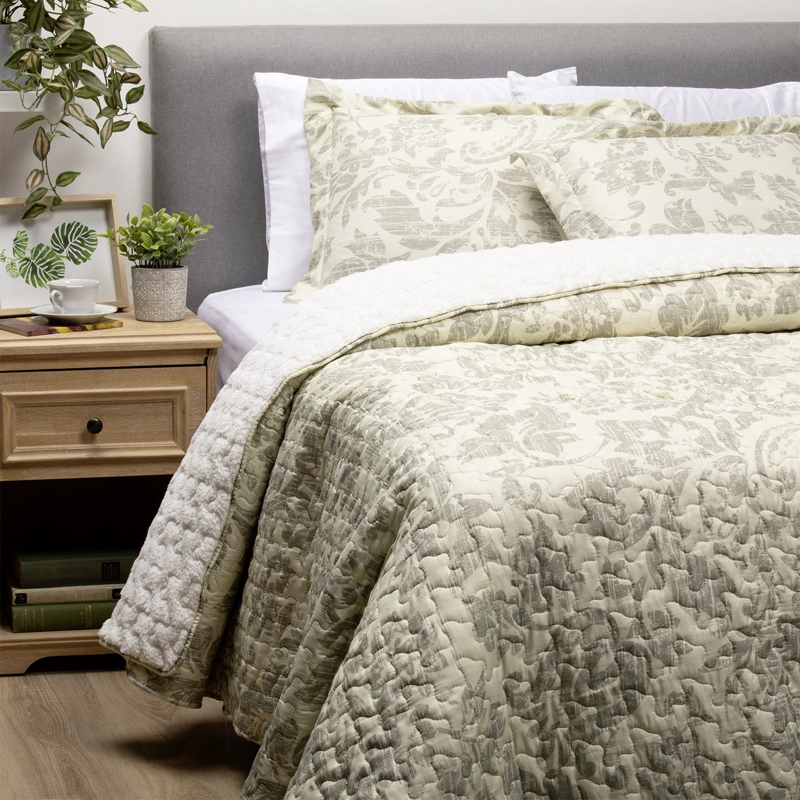 CUBRECAMA SHERPA ESTAMPADO KING AMARILLO - 2