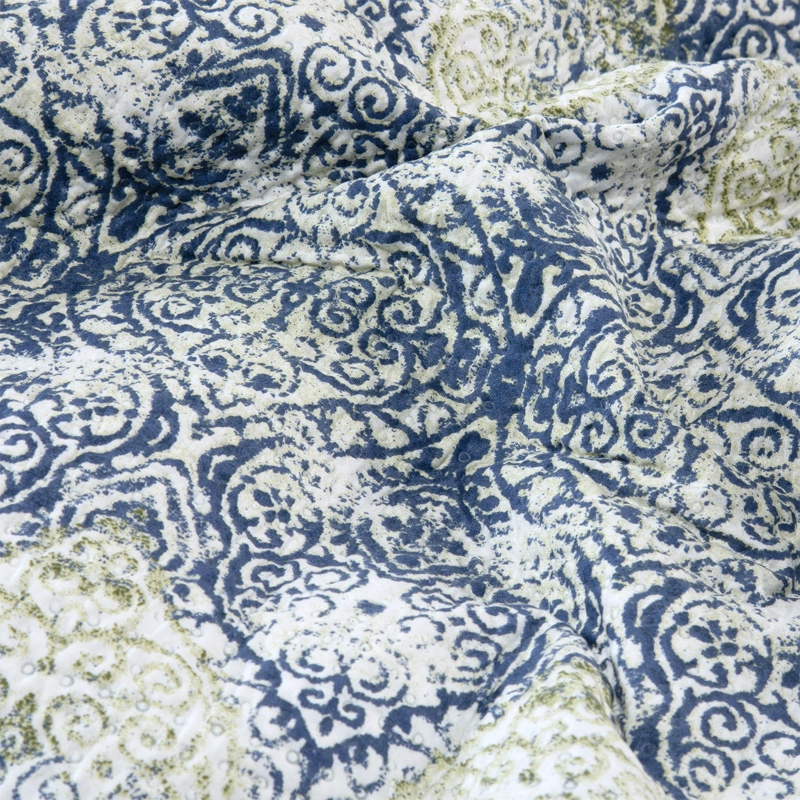 CUBRECAMA ESTAMPADO ULTRA 2 PLAZAS AZUL - 3