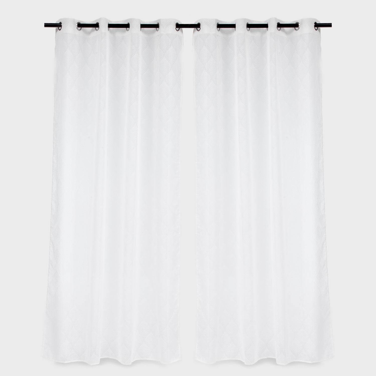 CORTINA X2 VISILLOS VERONA LEAVES BLANCO - 1