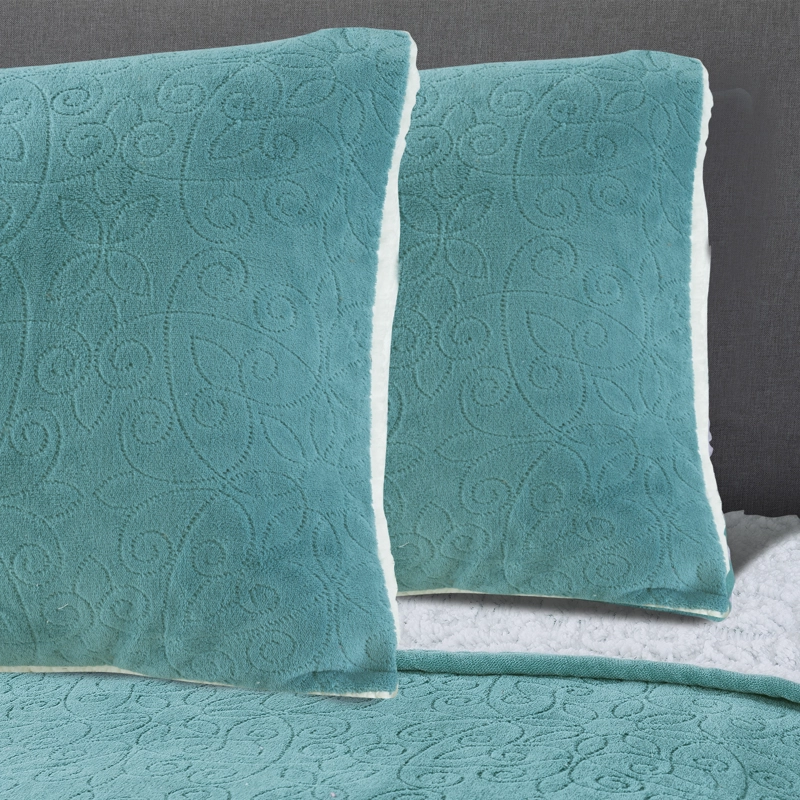 CUBRECAMA CORAL SHERPA KING TURQUESA - 2