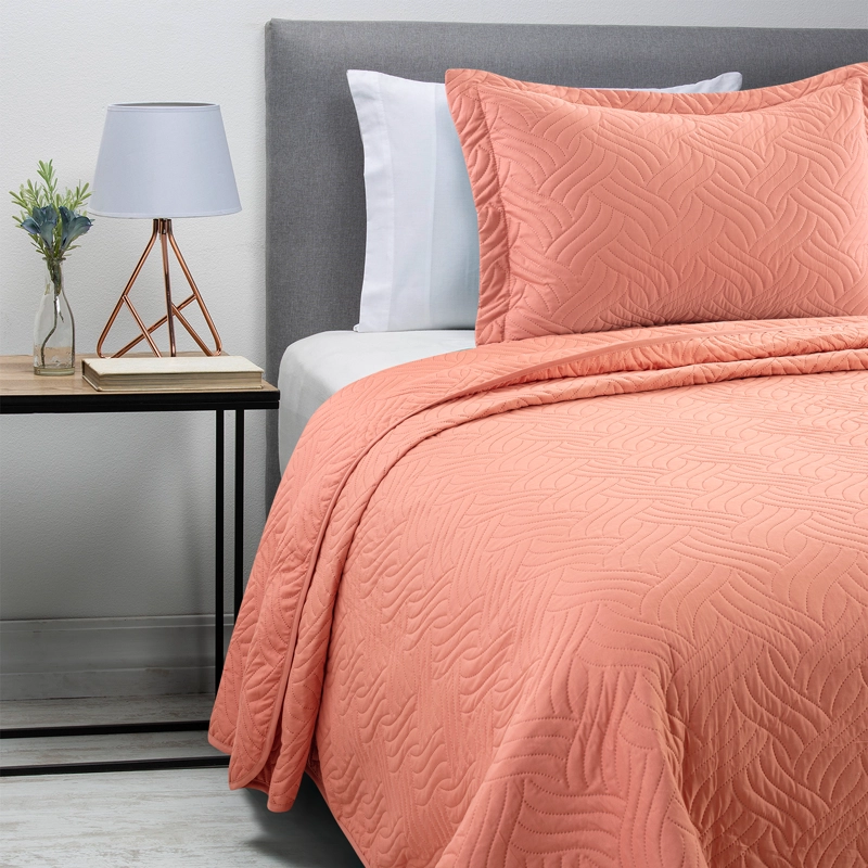 CUBRECAMA LISO CORAL 1.5 PLAZA - 4