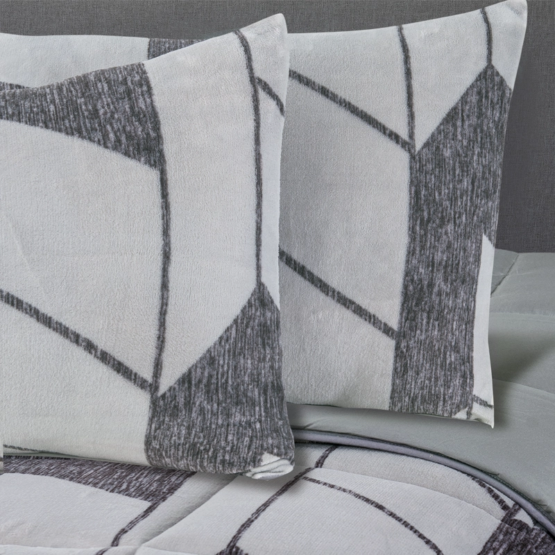 PLUMON CORAL ESTAMPADO KING GRIS - 3