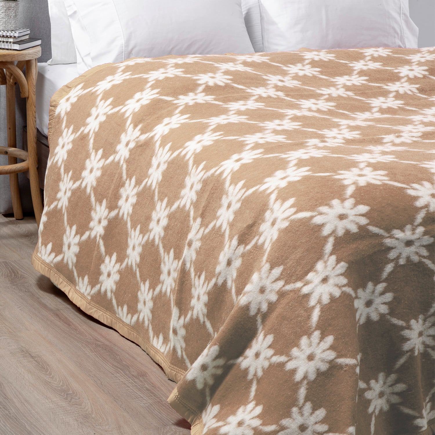 FRAZADA JAQUARD PUNTO BEIGE 1.5P - 2