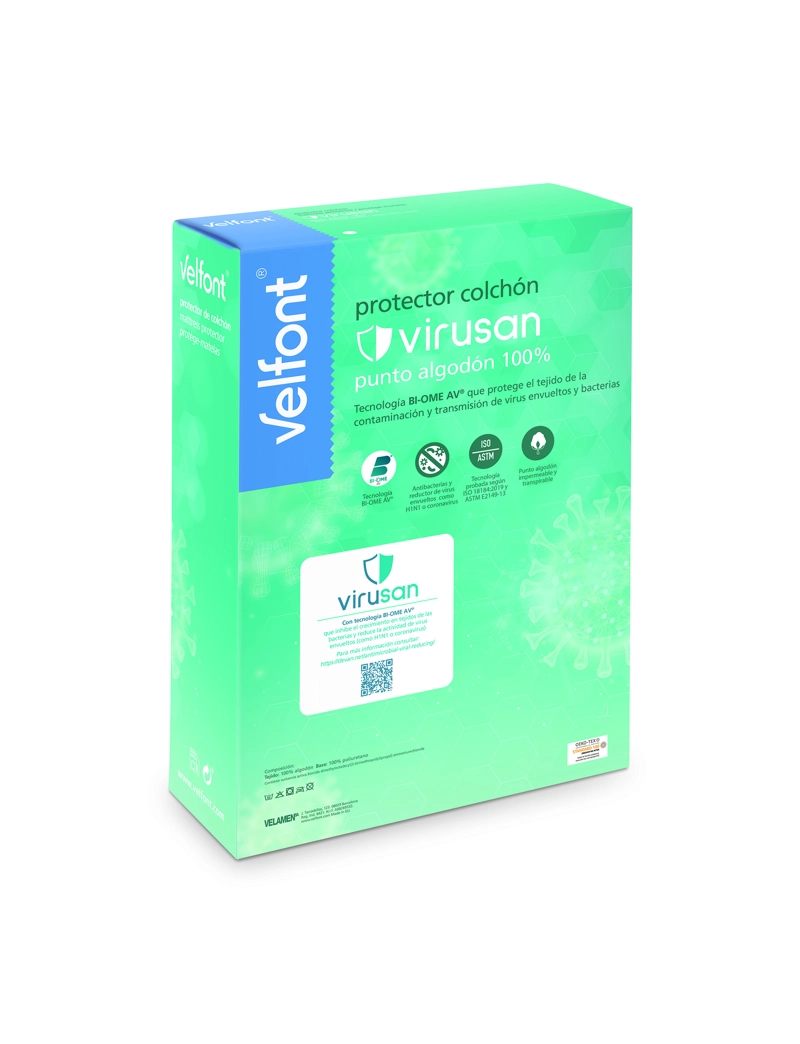 PROTECTOR COLCHON VIRUSAN IMPERMEABLE 2P ALG - 1