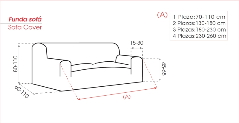 FUNDA DE SOFA BIELASTICA 2 CUERPOS BALI - 3