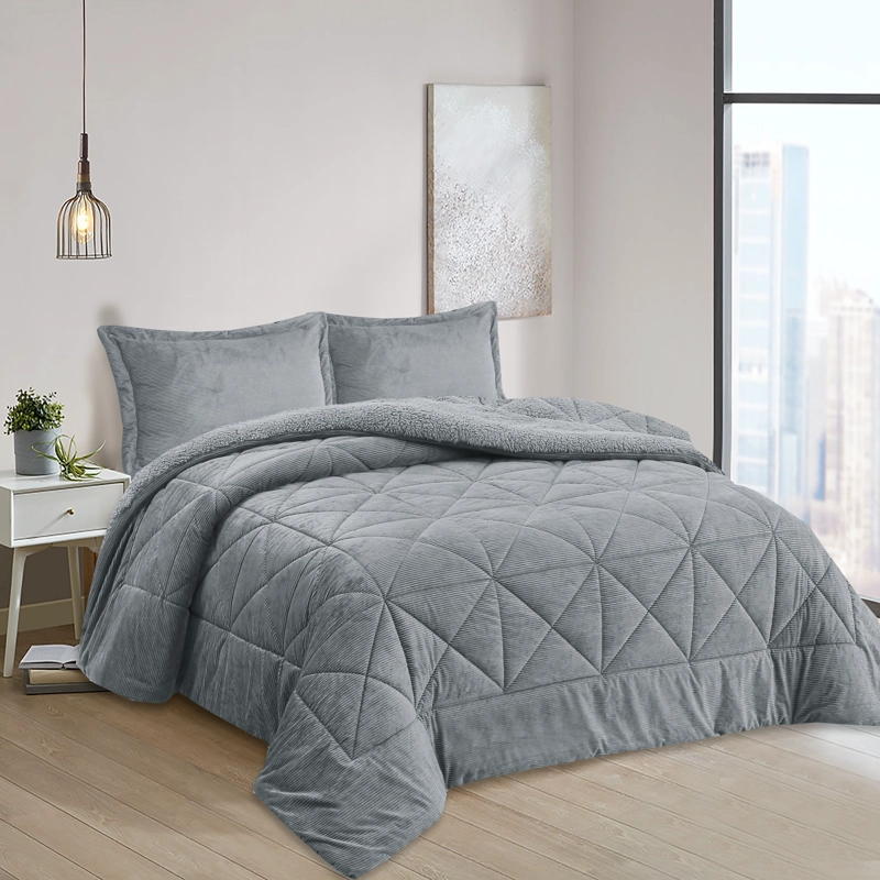 PLUMON BABYCORD GRIS 1.5 PLAZAS - 1