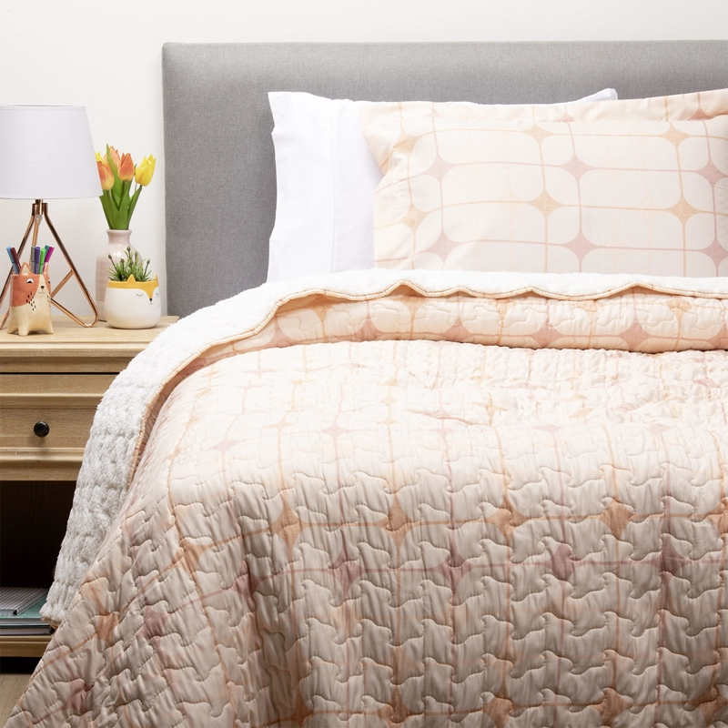 CUBRECAMA SHERPA ESTAMPADO SINGLE - DAMASCO - 2