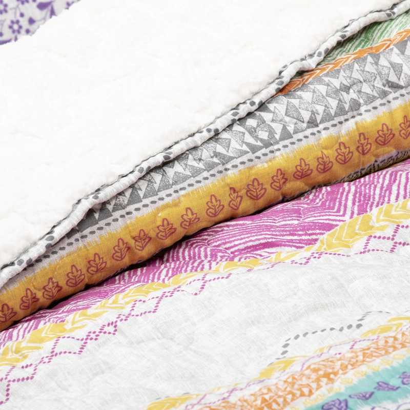 CUBRECAMA SHERPA ESTAMPADO SINGLE - DAMASCO - 6
