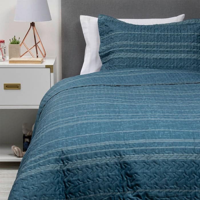CUBRECAMA ESTAMPADO SINGLE - AZUL - 1