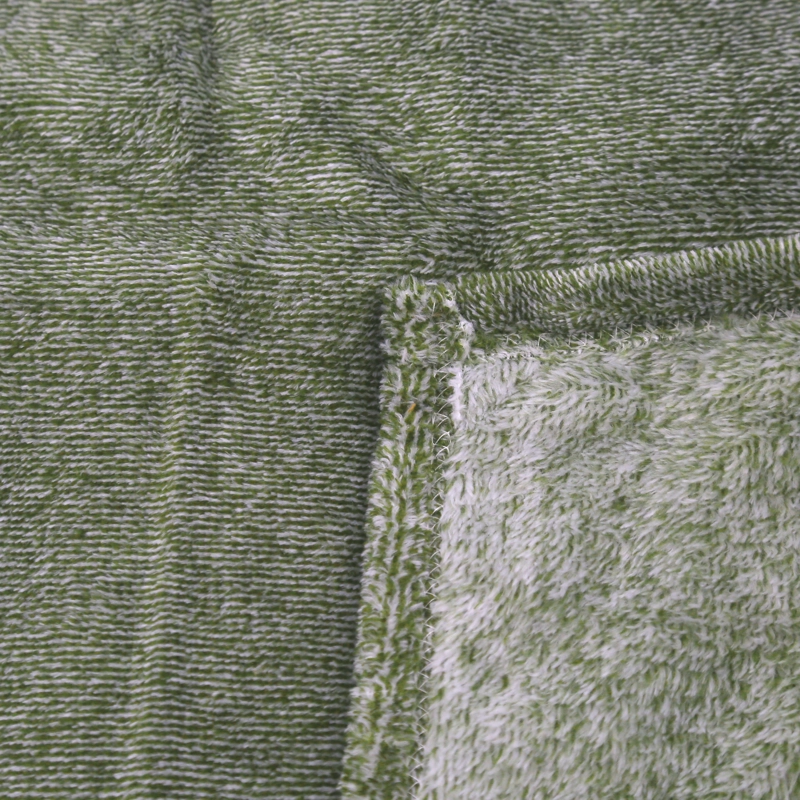 MANTA JACQUARD FLANNEL MELANGE VERDE - 4