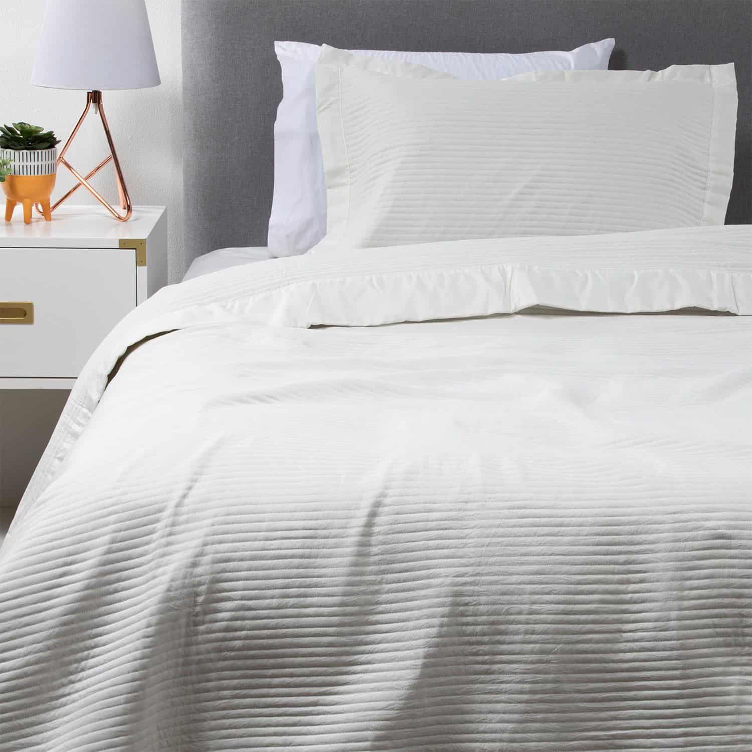 CUBRECAMA BORDADO PREWASH KING MALVA - 1