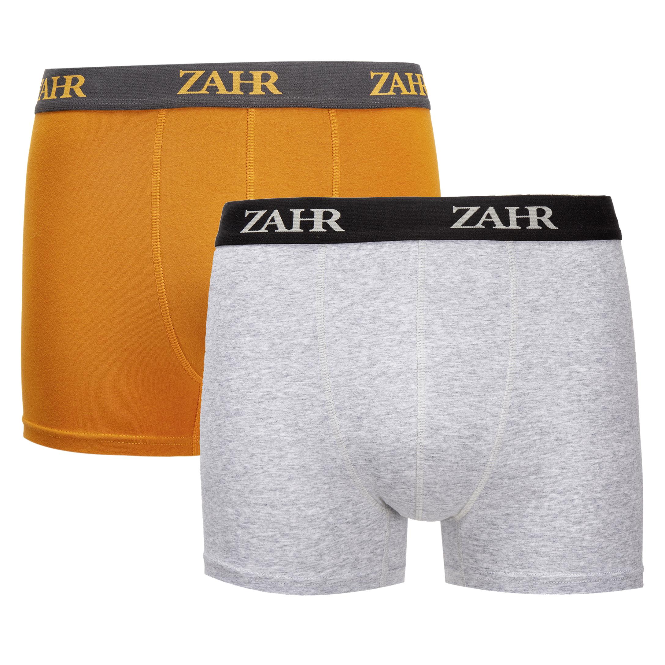 PACK 2 BOXER LISO NARANJO/GRIS - 1