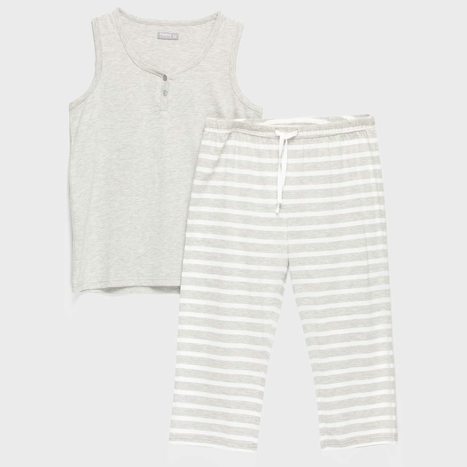 PIJAMA MELANGE LARGO MUJER - 1