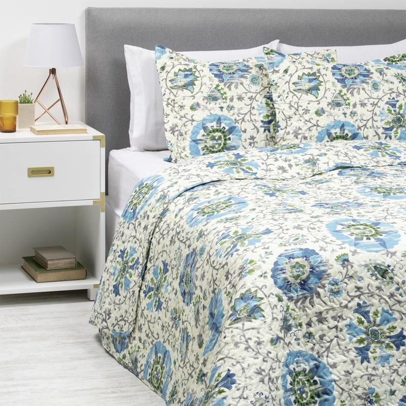 CUBRECAMA ESTAMPADO KING BLANCO - 1