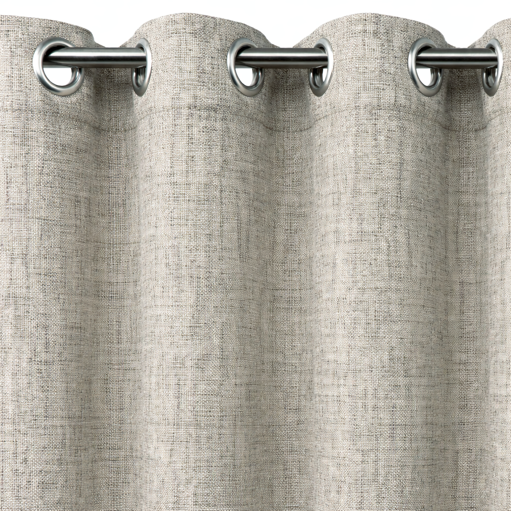 SET 2 CORTINAS TIPO LINO GRIS - 2