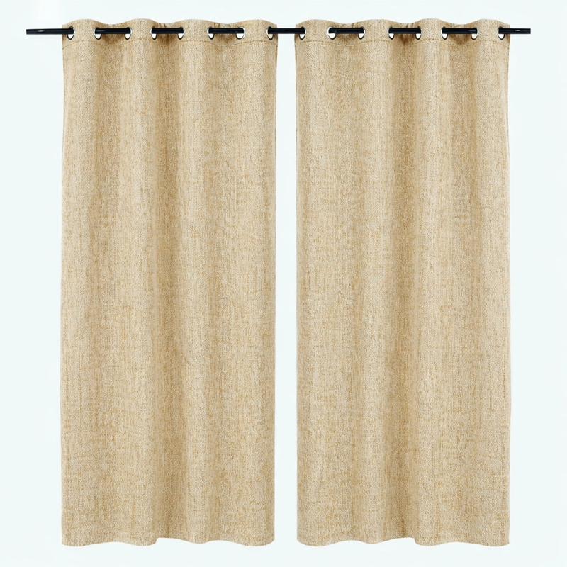 SET 2 CORTINAS TIPO LINO ARENA - 1
