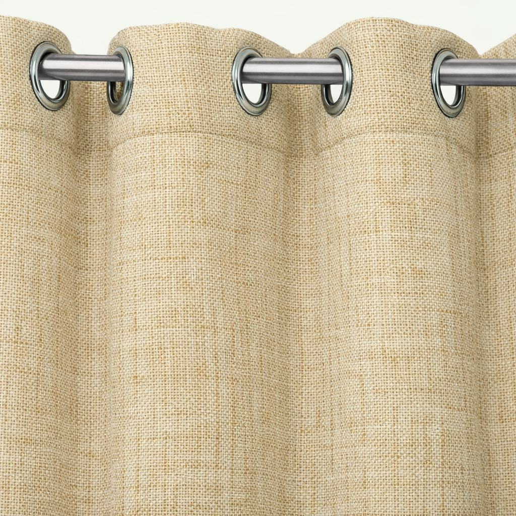 SET 2 CORTINAS TIPO LINO ARENA - 2