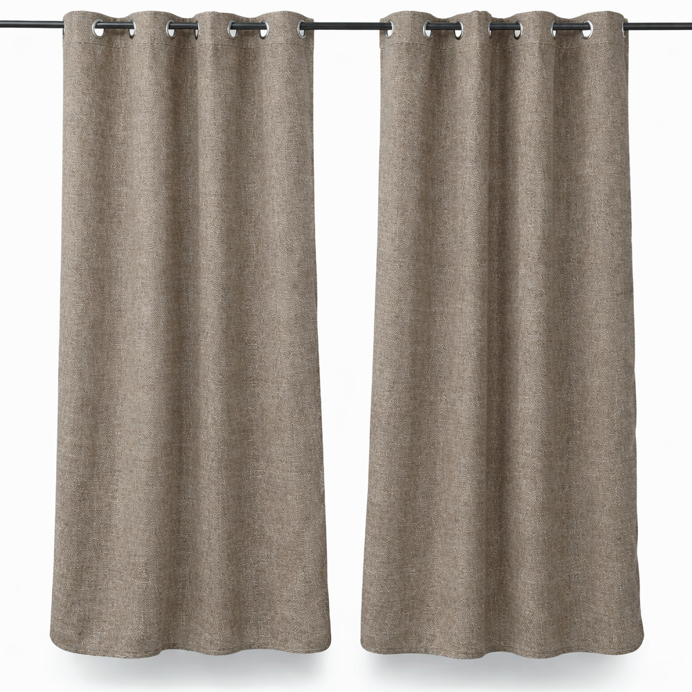 SET 2 CORTINAS MERIDA CAFE - 1