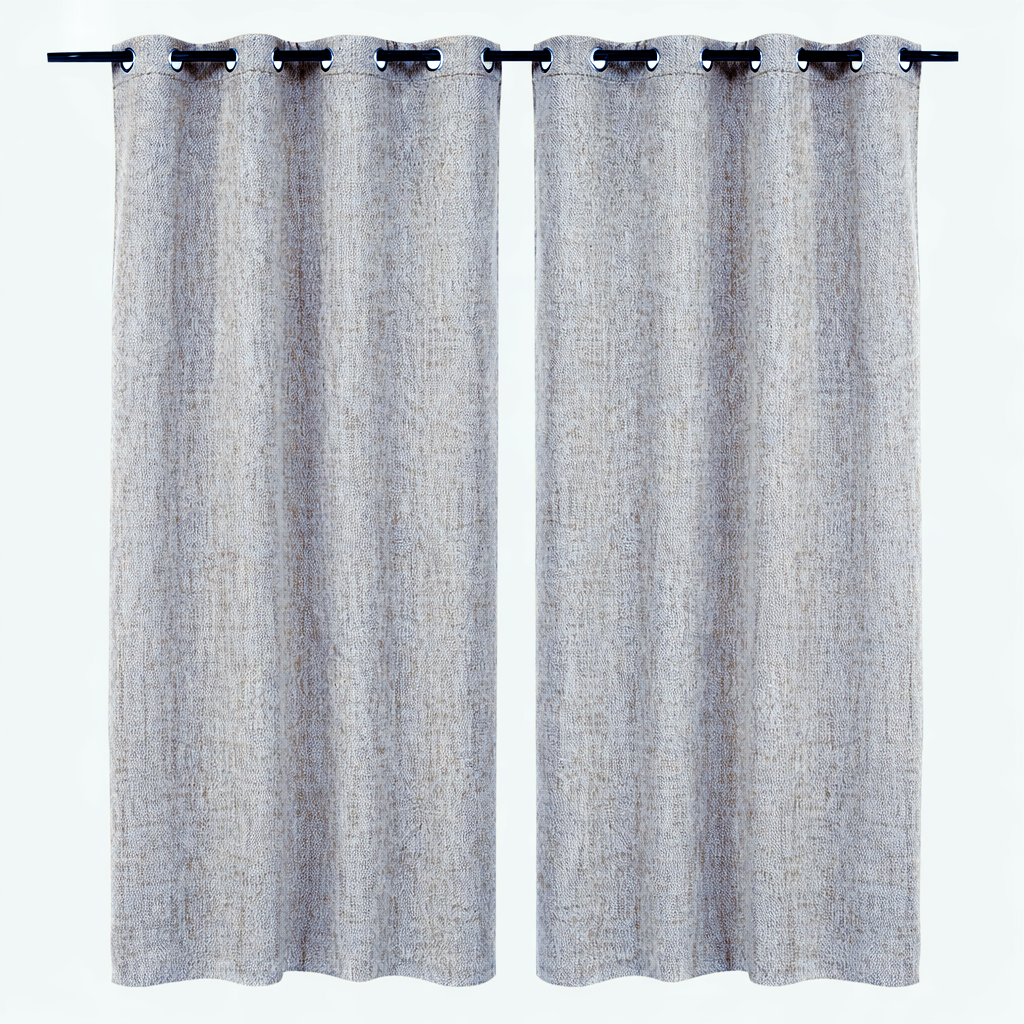 SET 2 CORTINAS TIPO LINO PIEDRA - 1