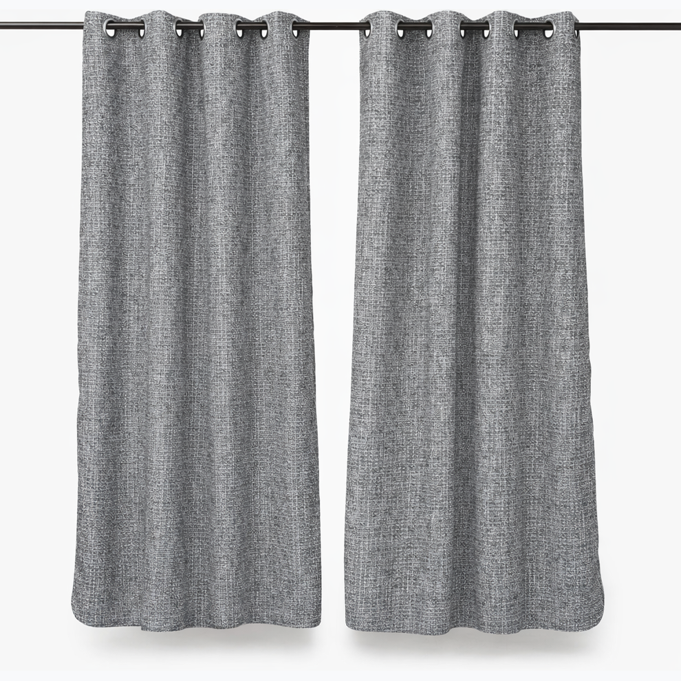SET 2 CORTINAS MERIDA GRIS - 1