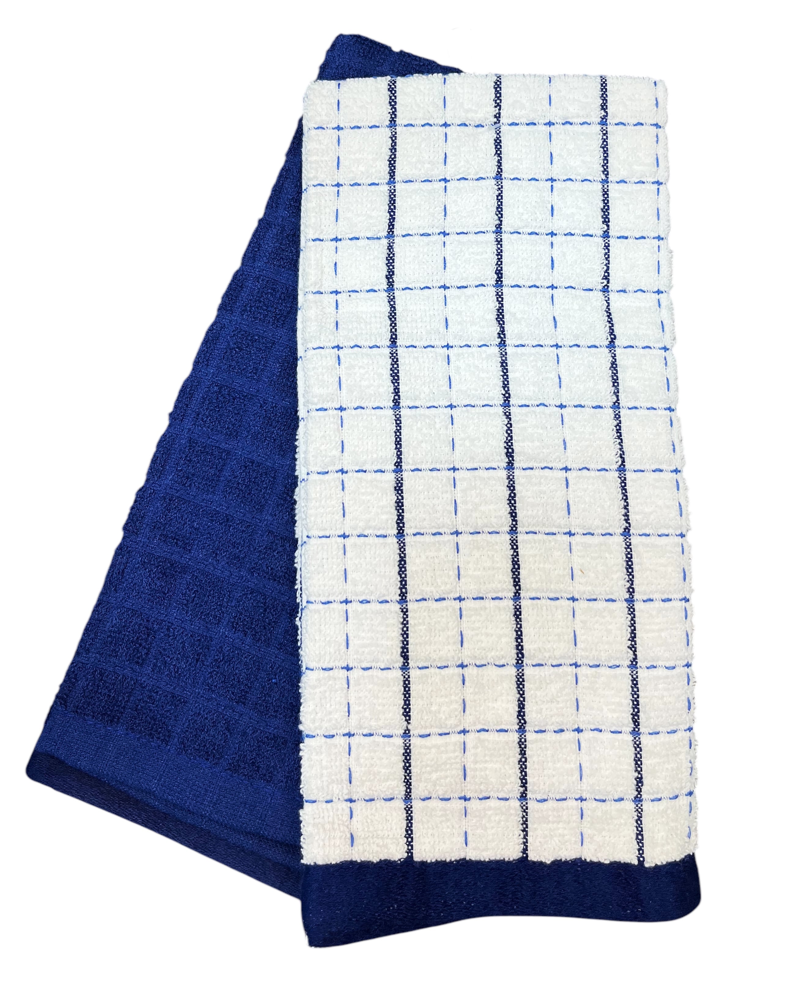 SET DE 2 PAÑOS DE COCINA TEJIDO AZUL - 2