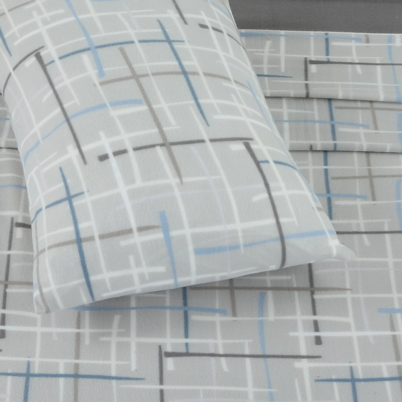 JUEGO SABANAS DE POLAR ESTAMPADAS GRIS 1.5 PLAZA - 2