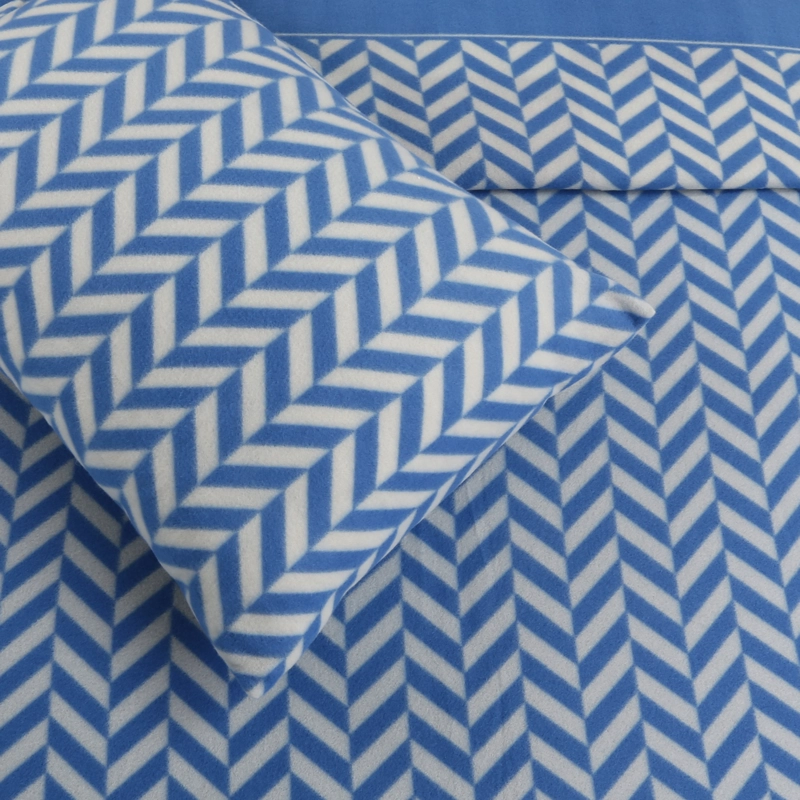JUEGO SABANAS DE POLAR ESTAMPADAS AZUL 1,5P - 2