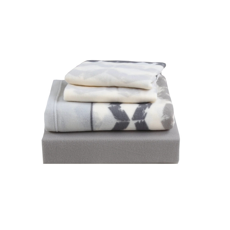 JUEGO SABANAS DE POLAR ESTAMPADAS GRIS 1,5P - 1