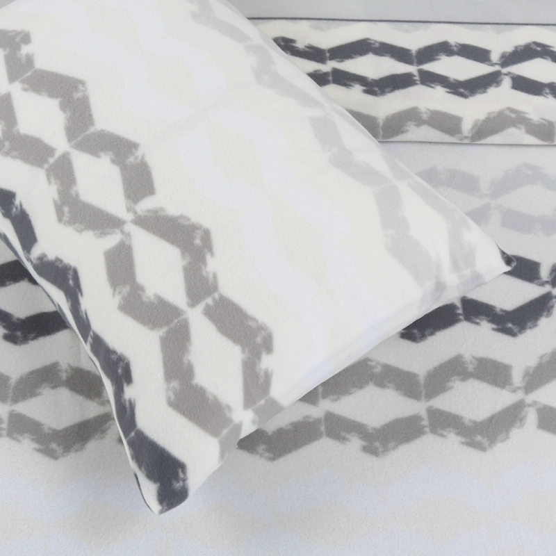 JUEGO SABANAS DE POLAR ESTAMPADAS GRIS 1,5P - 2