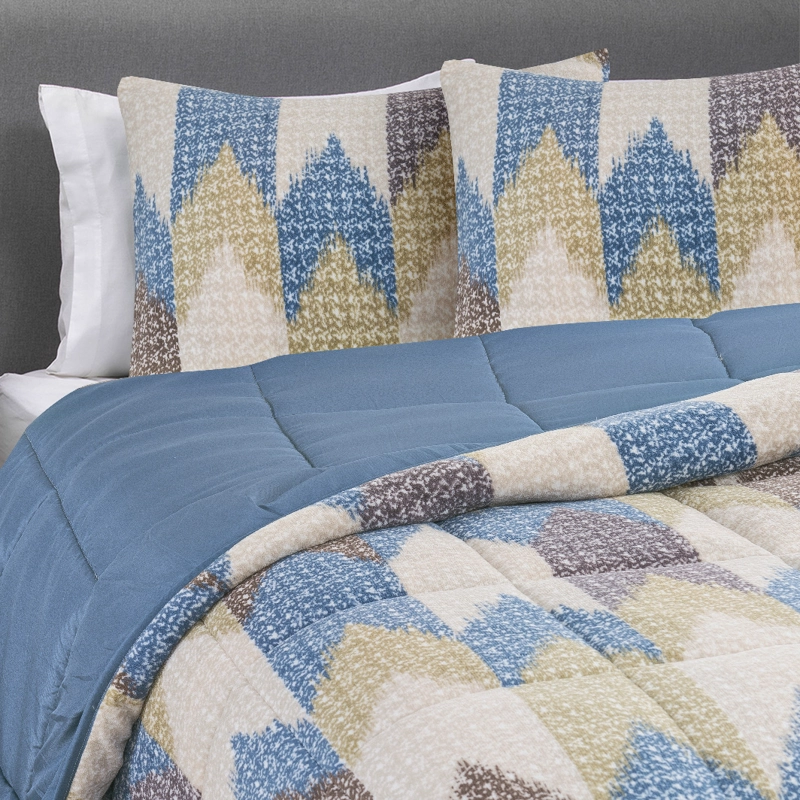PLUMON CORAL ESTAMPADO KING CELESTE - 1