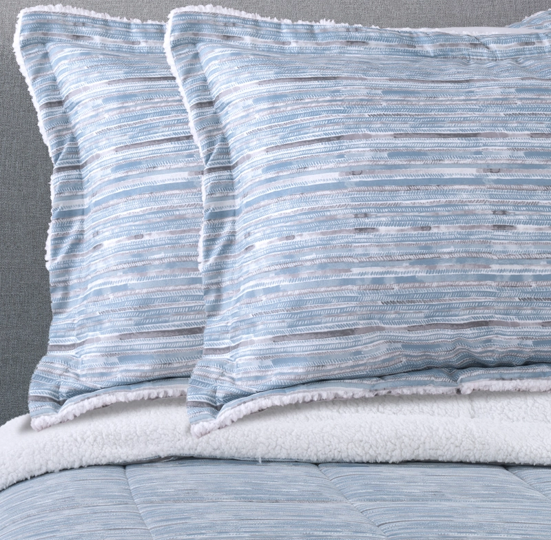 PLUMON ESTAMPADO CON SHERPA KING CELESTE - 3