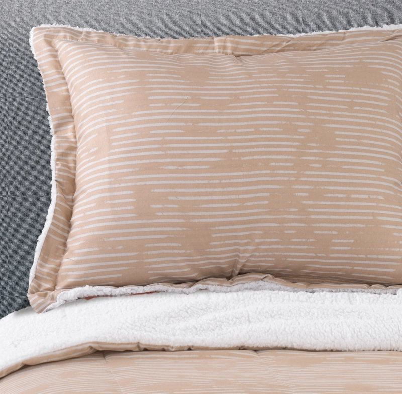 PLUMON ESTAMPADO CON SHERPA 1.5 PLAZA BEIGE - 4