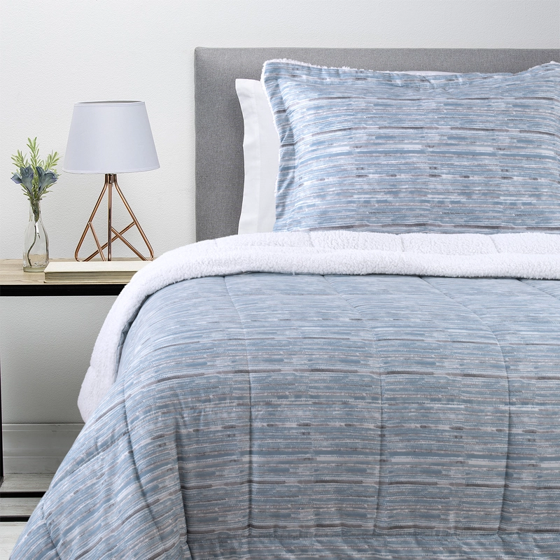 PLUMON ESTAMPADO CON SHERPA 1.5 PLAZA CELESTE - 1