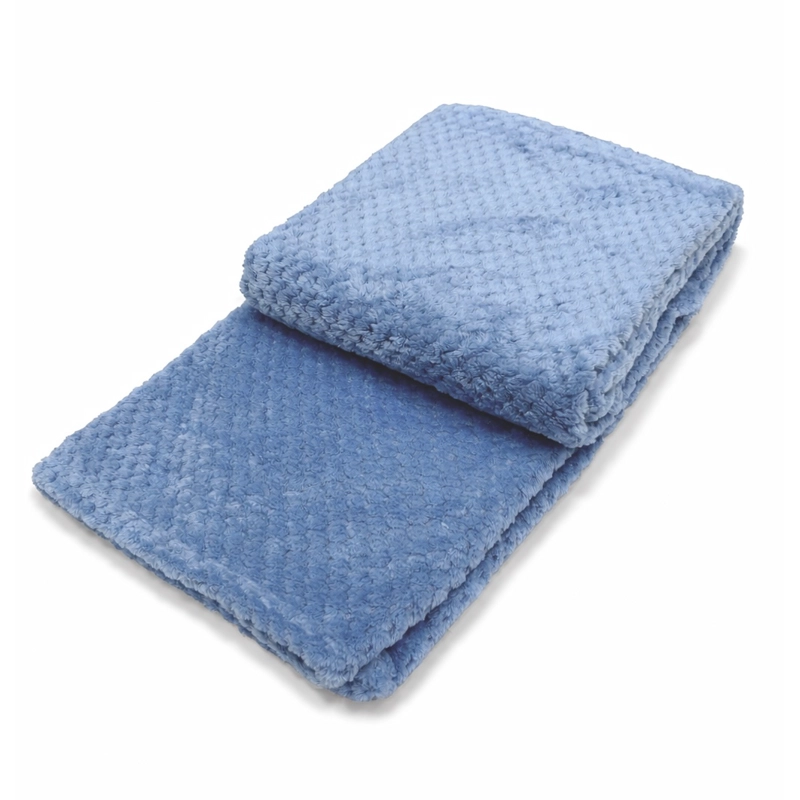 MANTA JACQUARD BOUCLE AZUL - 2