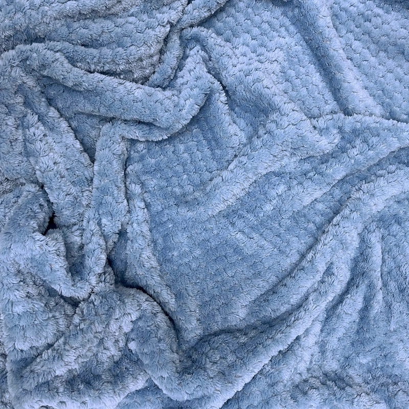 MANTA JACQUARD BOUCLE AZUL - 3