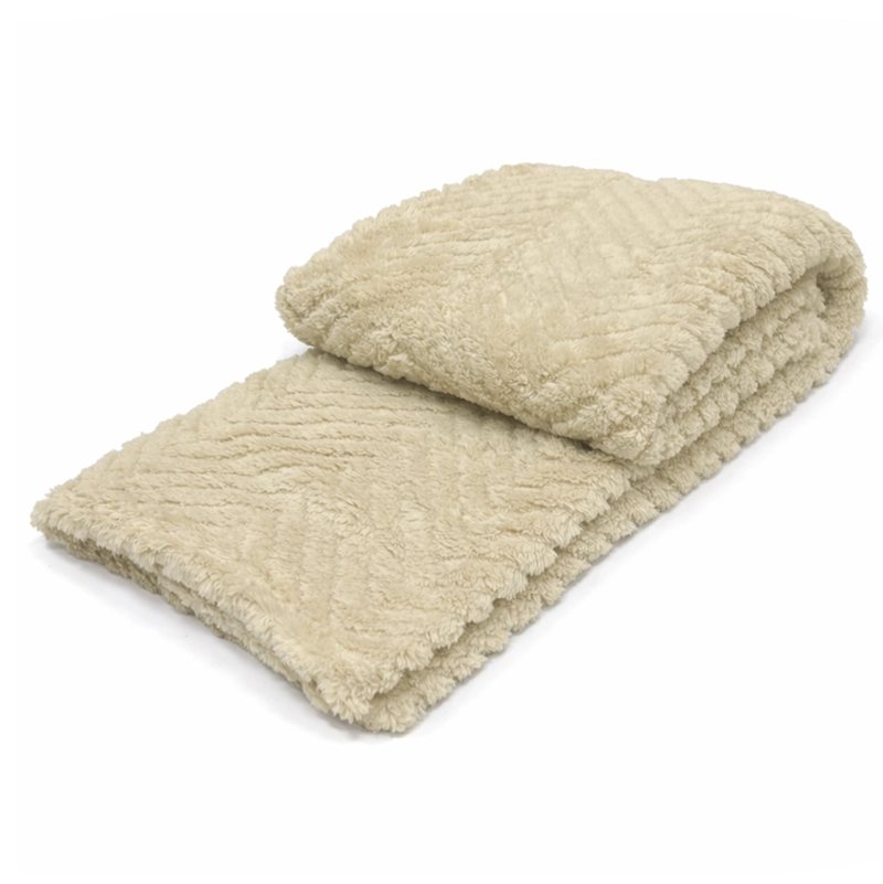 MANTA JACQUARD SHERPA BEIGE - 2