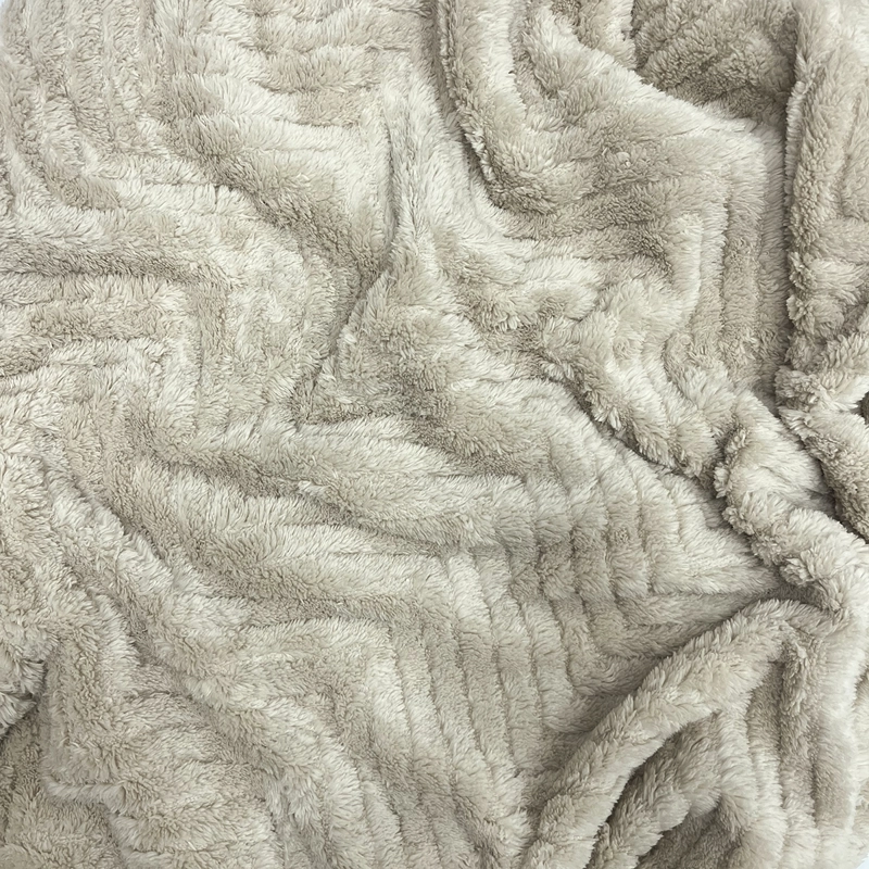 MANTA JACQUARD SHERPA BEIGE - 4