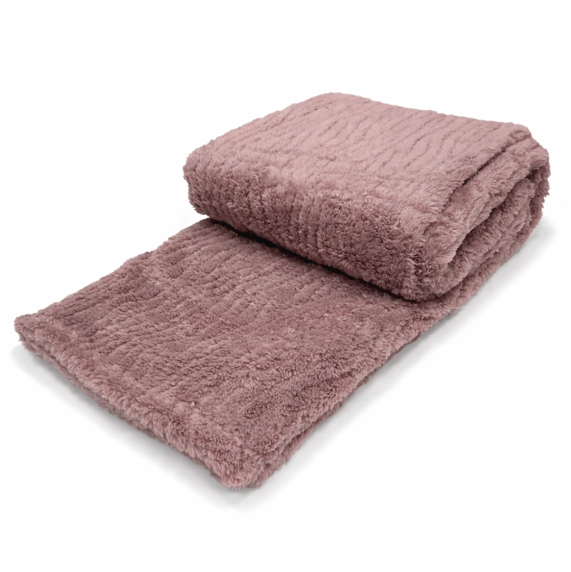 MANTA JACQUARD SHERPA PALO ROSA - 2