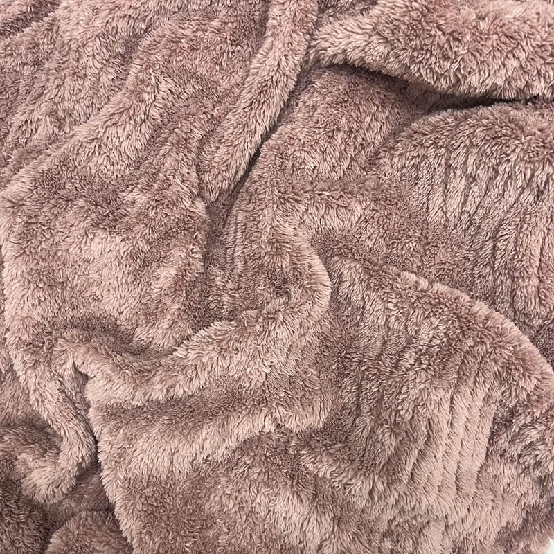 MANTA JACQUARD SHERPA PALO ROSA - 4