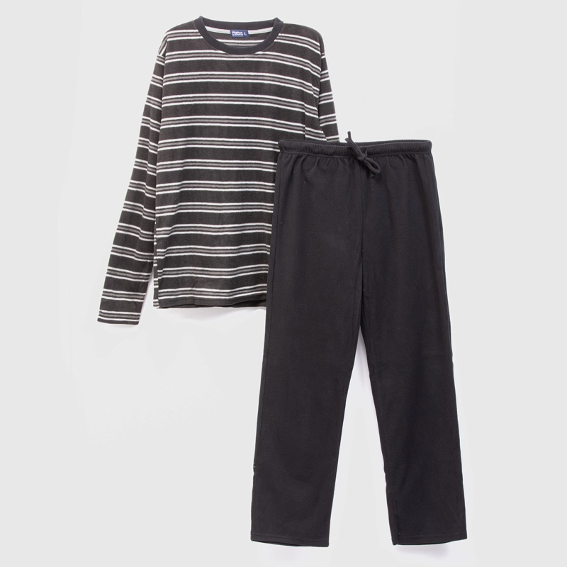 PIJAMA POLAR ESTAMPADO LARGO HOMBRE MARENGO - 1