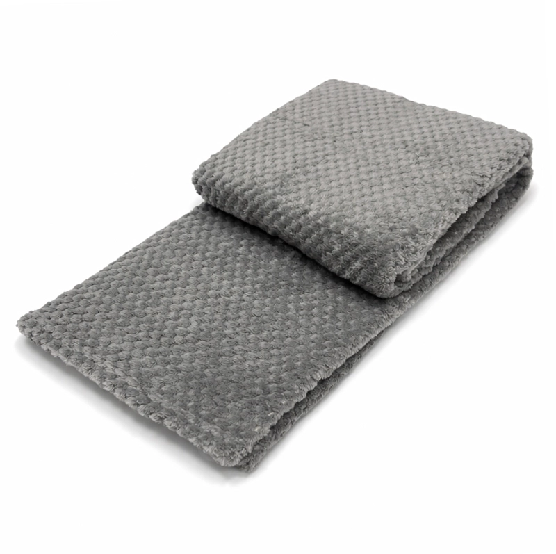 MANTA JACQUARD BOUCLE GRIS - 2