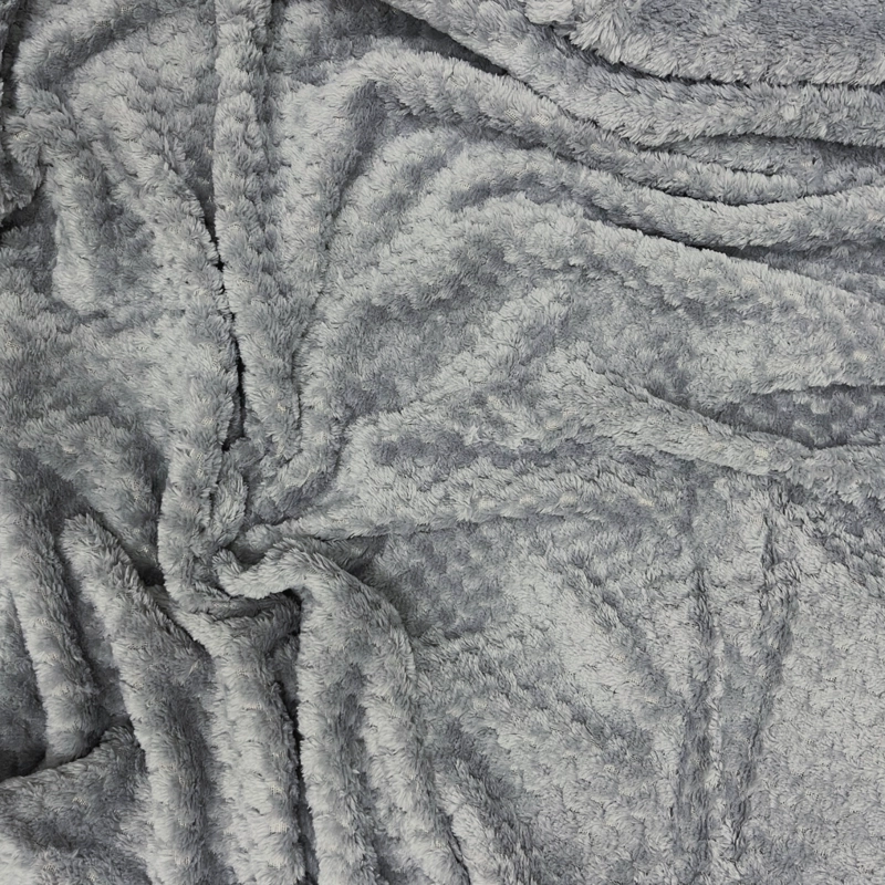 MANTA JACQUARD BOUCLE GRIS - 3