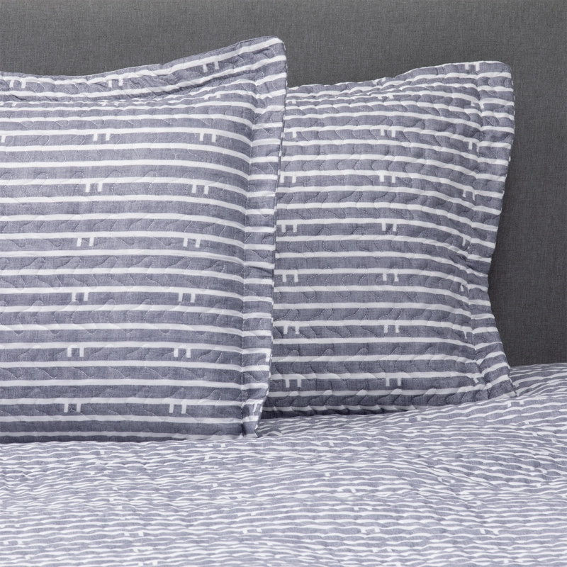 CUBRECAMA ESTAMPADO KING AZUL - 3