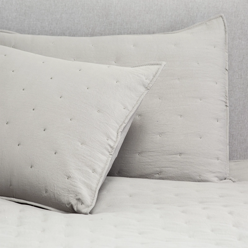 CUBRECAMA BORDADO PREWASH KING GRIS O - 2
